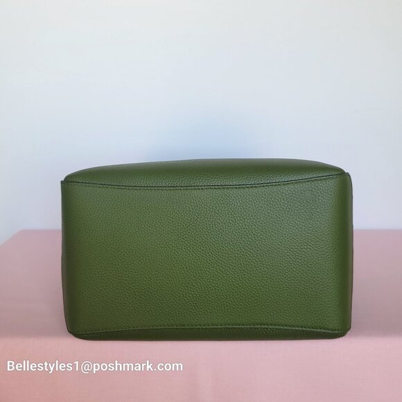 KATE SPADE Deco MEDIUM Pebbled Leather Crossbody Tote Bag- Jungle Vine⭐ - Picture 9 of 16